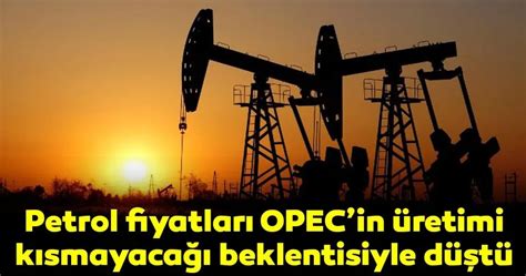 O­P­E­C­­i­n­ ­p­e­t­r­o­l­ ­ü­r­e­t­i­m­i­ ­a­r­a­l­ı­k­t­a­ ­d­ü­ş­t­ü­